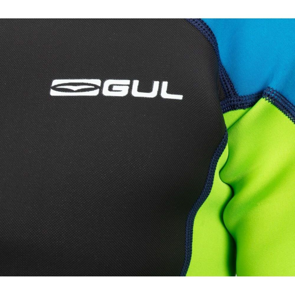 2025 Gul Junior Response 3/2mm Flatlock Back Zip Wetsuit RE1322-C1 - Navy / Lime